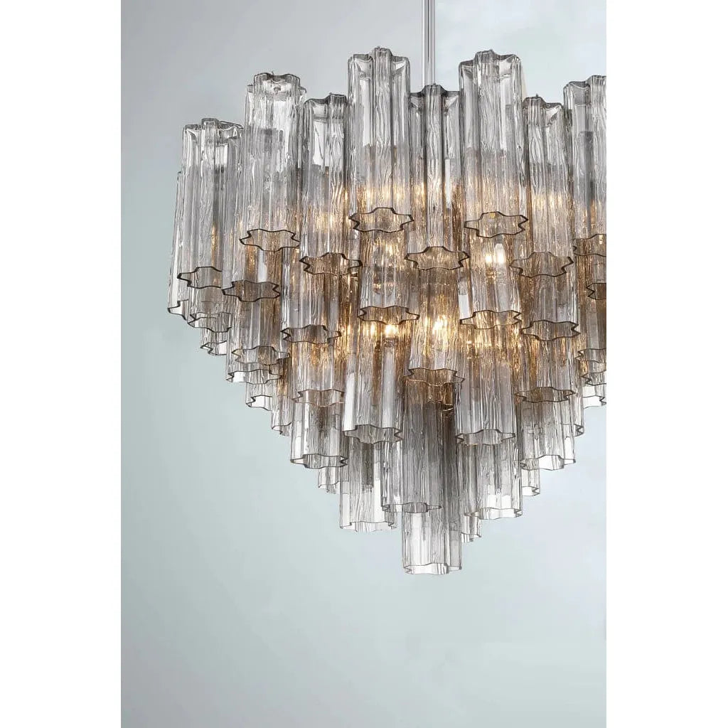 Addis 12 Light Chandelier-Crystorama Lighting Company-CRYSTO-ADD-312-AG-AM-ChandeliersAged Brass - Tronchi Glass Amber-14-France and Son