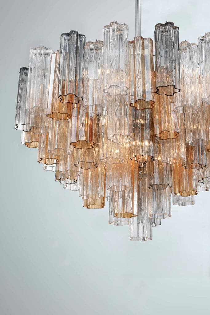 Addis 16 Light Chandelier-Crystorama Lighting Company-CRYSTO-ADD-316-AG-AM-ChandeliersAged Brass - Tronchi Glass Amber-10-France and Son