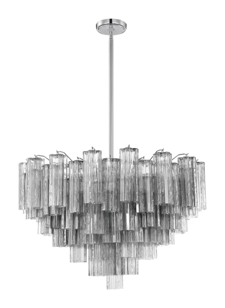 Addis 16 Light Chandelier-Crystorama Lighting Company-CRYSTO-ADD-316-AG-AM-ChandeliersAged Brass - Tronchi Glass Amber-13-France and Son