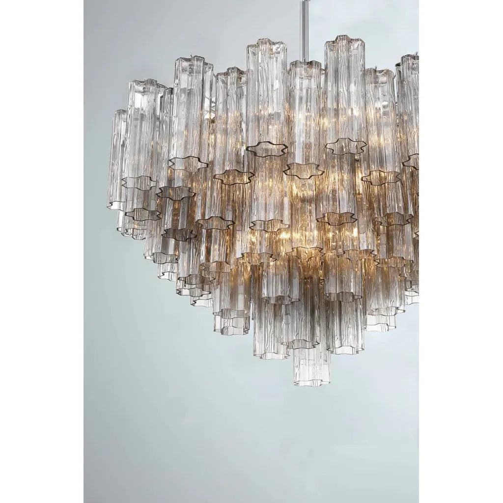 Addis 16 Light Chandelier-Crystorama Lighting Company-CRYSTO-ADD-316-AG-AM-ChandeliersAged Brass - Tronchi Glass Amber-14-France and Son