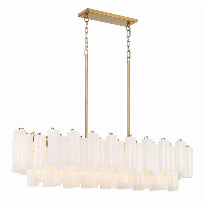 Addis 14 Light Chandelier-Crystorama Lighting Company-CRYSTO-ADD-317-AG-AM-ChandeliersTronchi Glass Amber-Aged Brass-13-France and Son