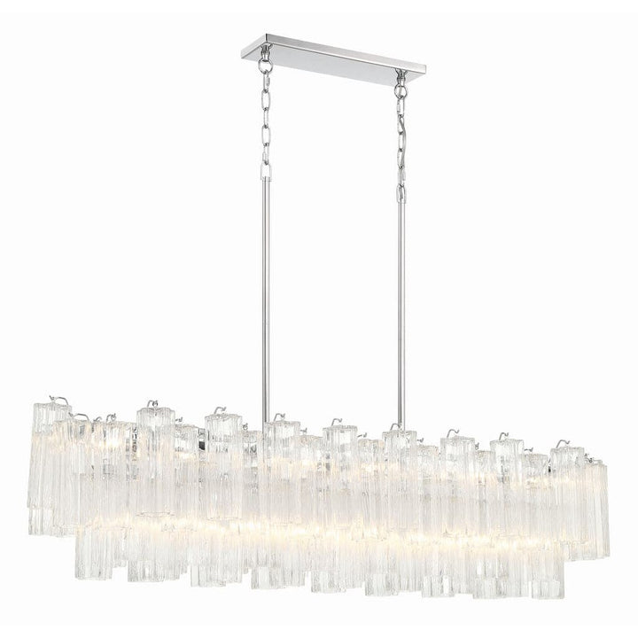 Addis 14 Light Chandelier-Crystorama Lighting Company-CRYSTO-ADD-317-AG-AM-ChandeliersTronchi Glass Amber-Aged Brass-21-France and Son