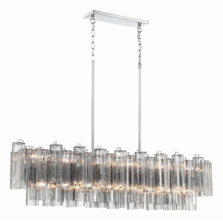 Addis 14 Light Chandelier-Crystorama Lighting Company-CRYSTO-ADD-317-AG-AM-ChandeliersTronchi Glass Amber-Aged Brass-25-France and Son