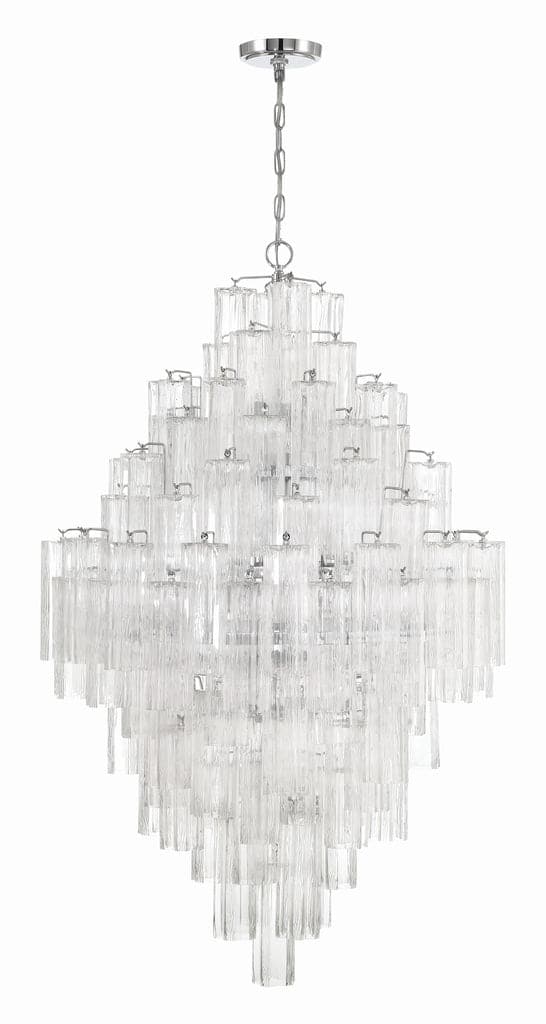 Addis 20 Light Chandelier-Crystorama Lighting Company-CRYSTO-ADD-319-AG-AM-ChandeliersTronchi Glass Amber-Aged Brass-20-France and Son