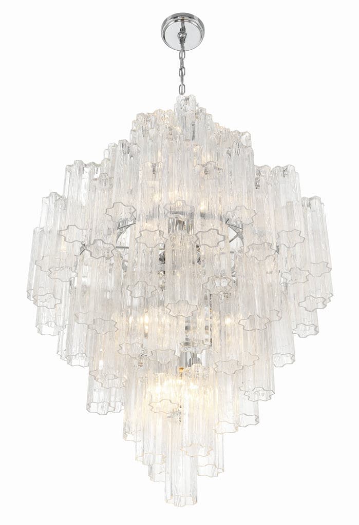 Addis 20 Light Chandelier-Crystorama Lighting Company-CRYSTO-ADD-319-AG-AM-ChandeliersTronchi Glass Amber-Aged Brass-21-France and Son