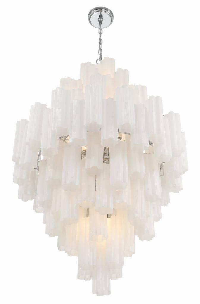Addis 20 Light Chandelier-Crystorama Lighting Company-CRYSTO-ADD-319-AG-AM-ChandeliersTronchi Glass Amber-Aged Brass-29-France and Son