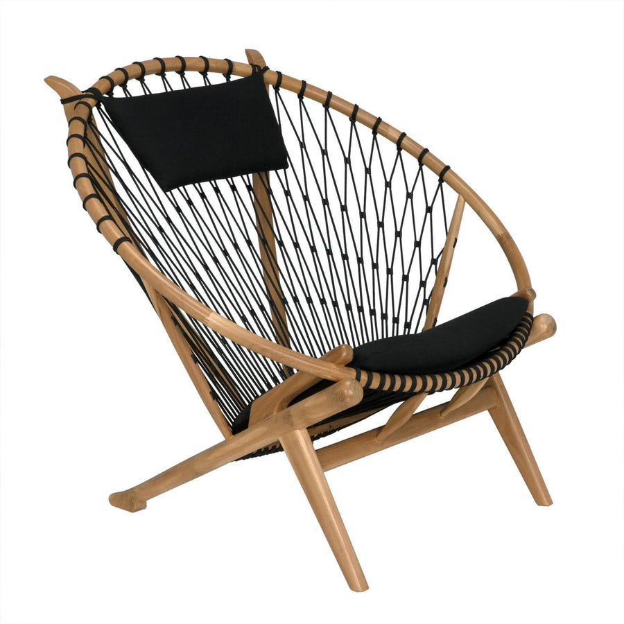 Mateo Chair, Bleached Teak-Noir-NOIR-AE-113BT-Lounge Chairs-1-France and Son