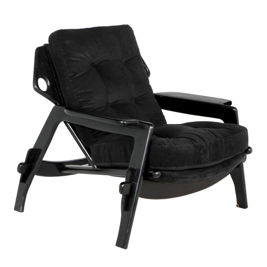 Pax Chair w/CFC Performance Velvet Upholstery-Noir-NOIR-AE-271CHB-CFC-Lounge Chairs-1-France and Son