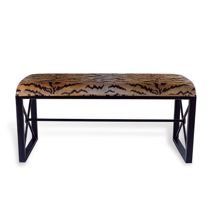 Medallion Bench with Le Tigre Fabric