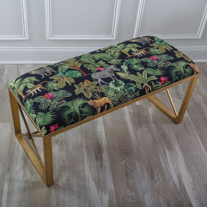 Benches Medallion Bench with Le Tigre Fabric