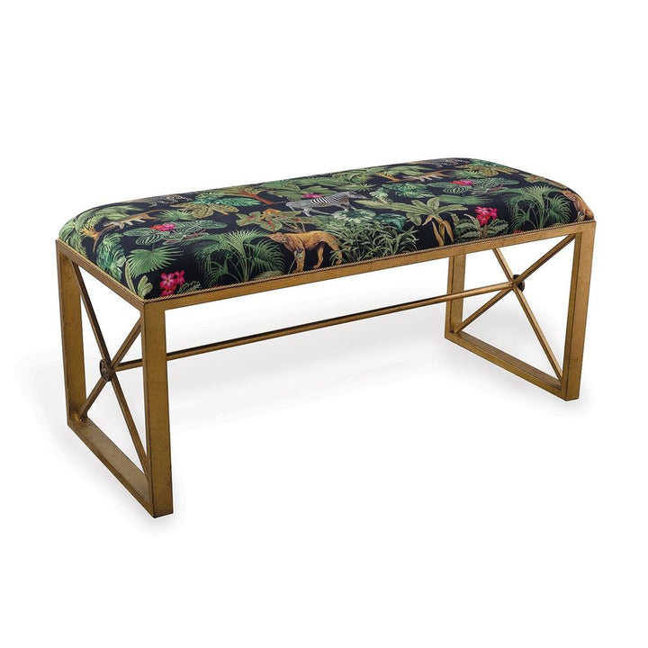 Benches Medallion Bench with Le Tigre Fabric