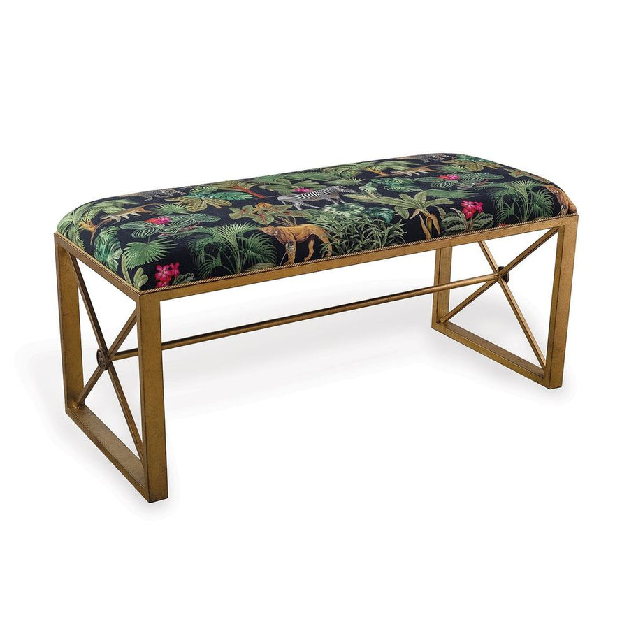 Benches Medallion Bench with Le Tigre Fabric