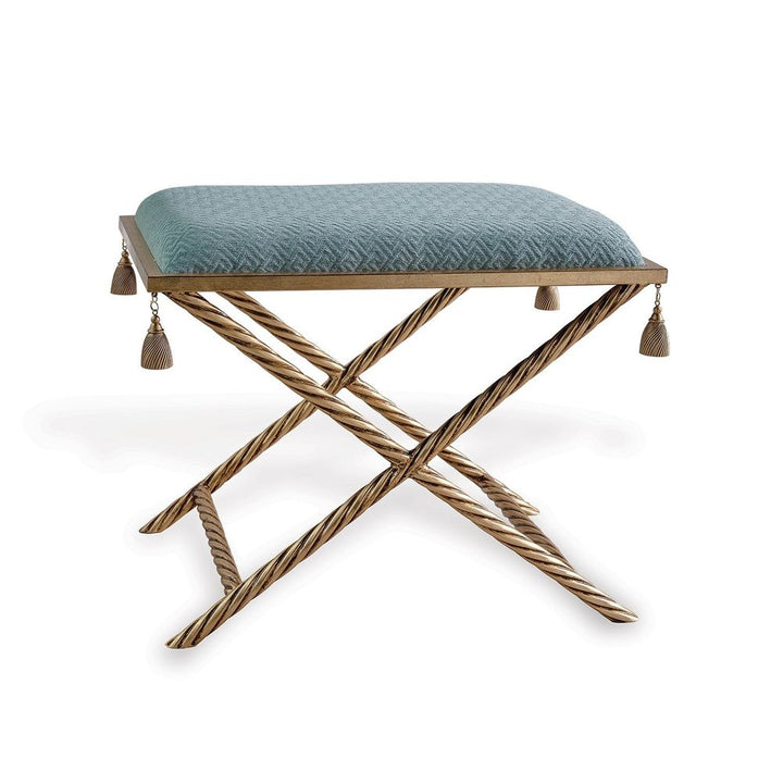 Stools & Ottomans Delfern Gold Bench-- Road To Canton Peach- Kit