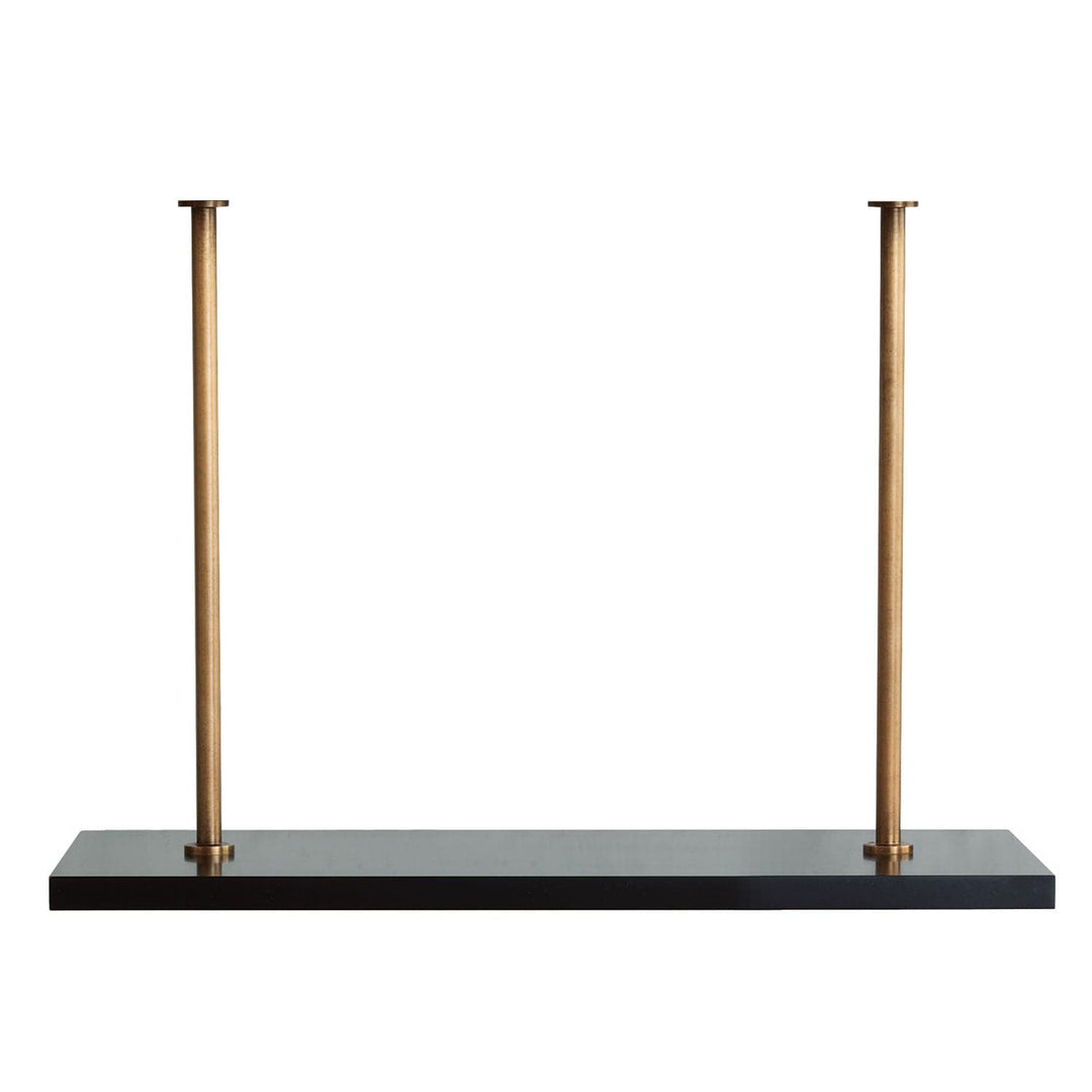 Marais 3-tier Black/aged Brass Shelf 24"W