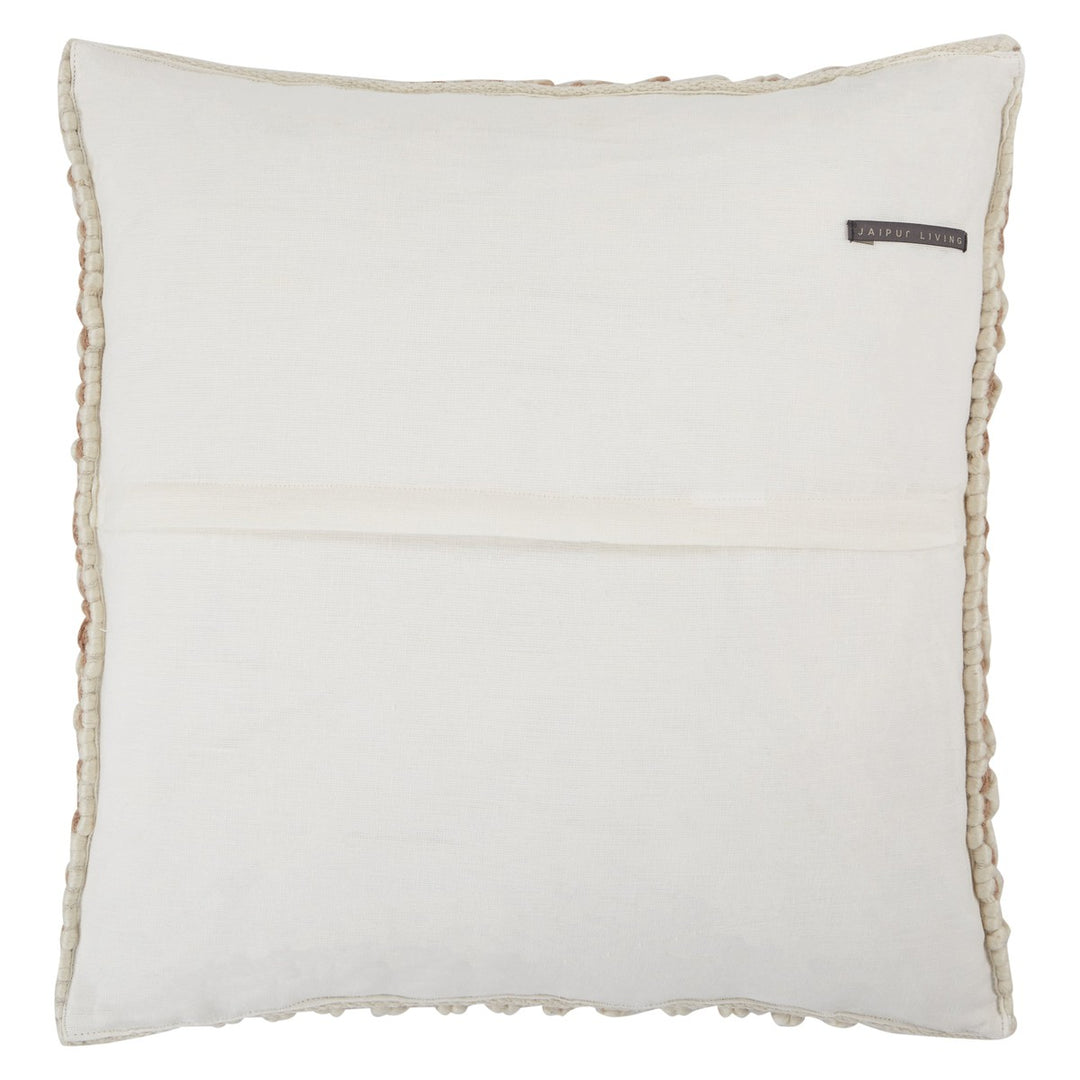 Jaipur Living Madur Textured Tan/ Ivory Poly Fill Pillow (22" Square)