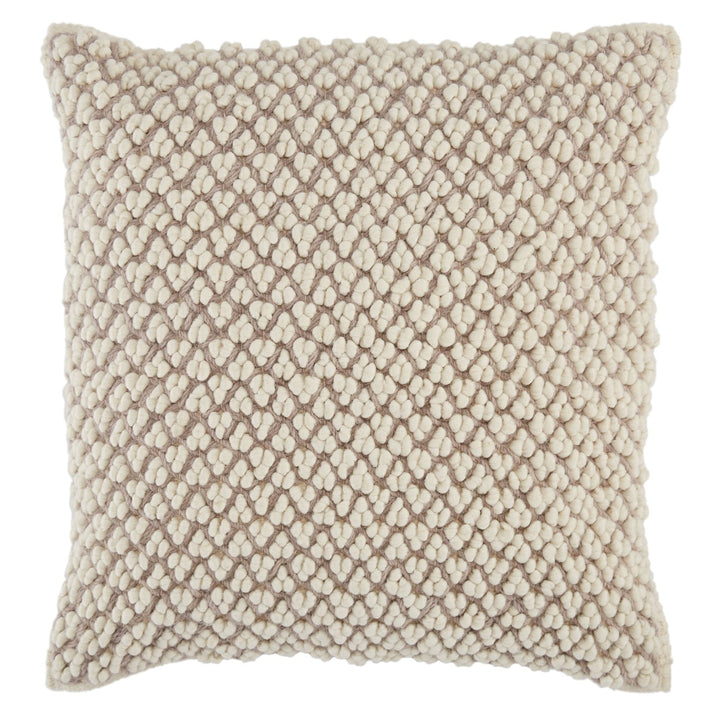 Jaipur Living Madur Textured Light Taupe/ Ivory Down Pillow (22" Square)