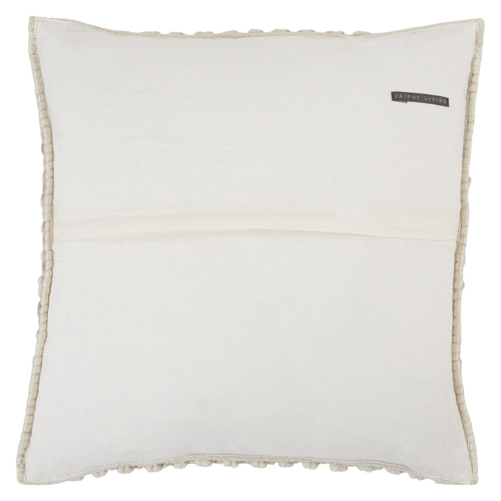 Jaipur Living Madur Textured Light Taupe/ Ivory Poly Fill Pillow (22" Square)