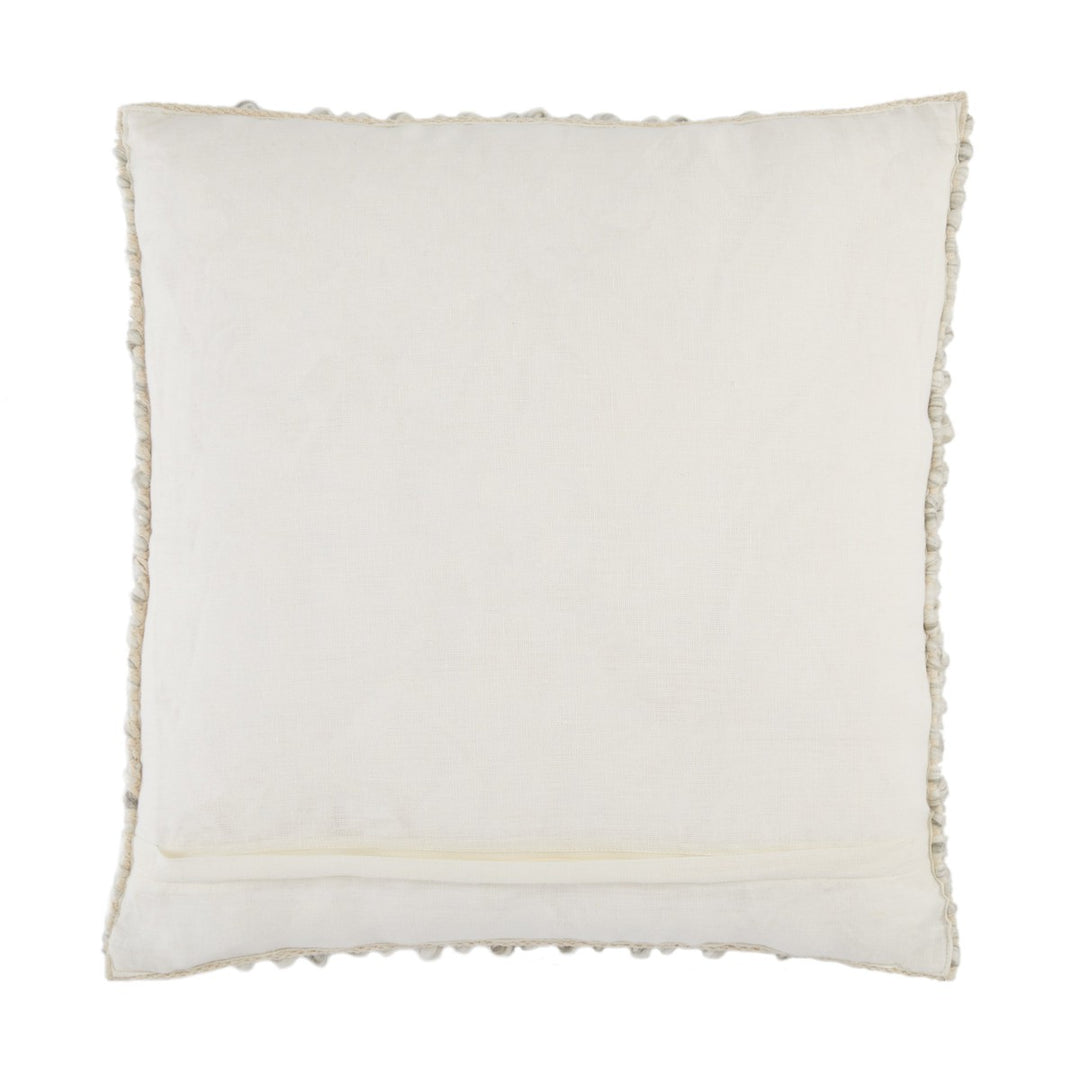 Jaipur Living Kaz Textured Light Gray/ Ivory Poly Fill Pillow (22" Square)