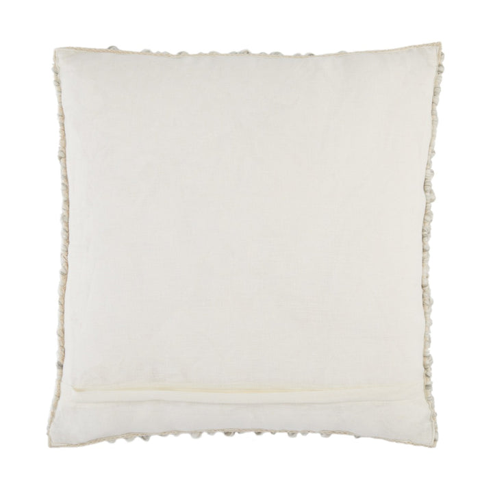 Jaipur Living Kaz Textured Light Gray/ Ivory Poly Fill Pillow (22" Square)