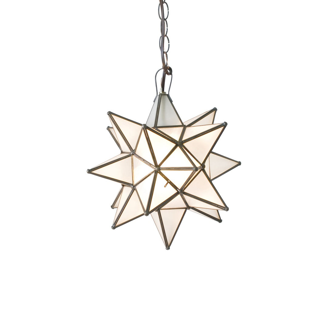 Ags - Lg Frosted Glass Star Chandeli