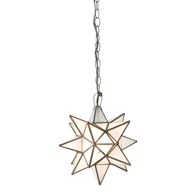 Pendants Ags - Lg Frosted Glass Star Chandeli