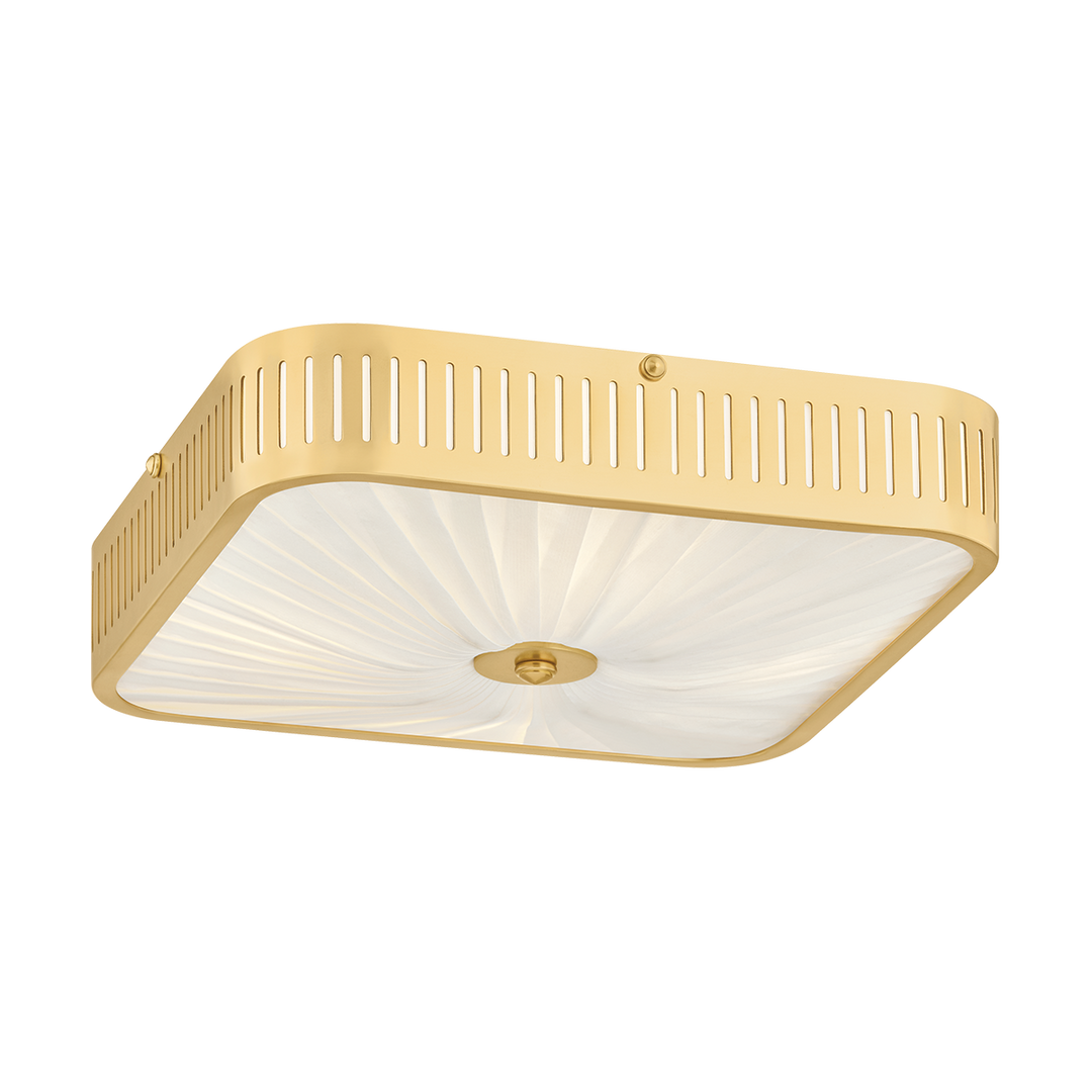 Henri Semi Flush - Aged Brass