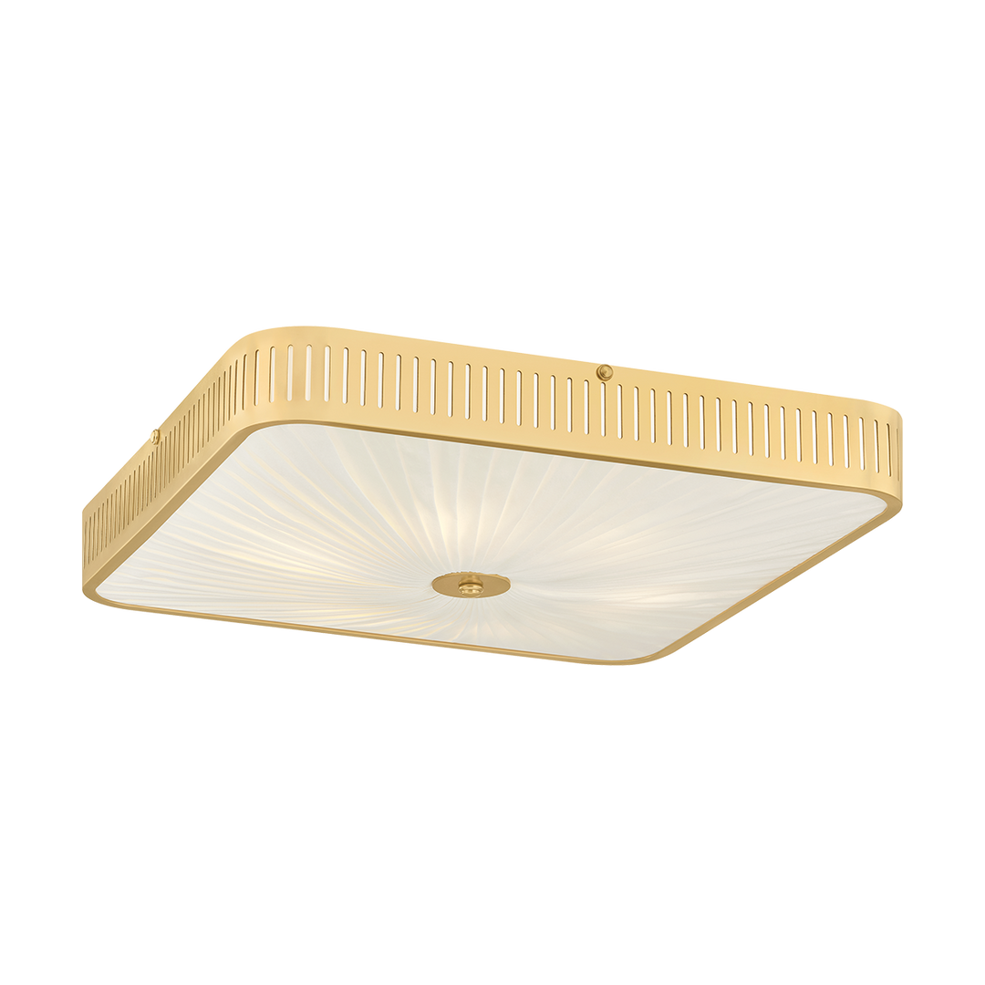 Henri Semi Flush - Aged Brass