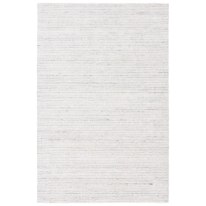 Clarify Handmade Indoor/Outdoor Solid Cream/Blue Area Rug (2'X3')