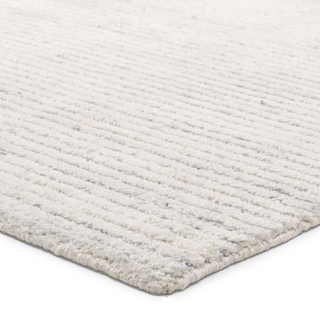 Clarify Handmade Indoor/Outdoor Solid Cream/Blue Area Rug (2'X3')