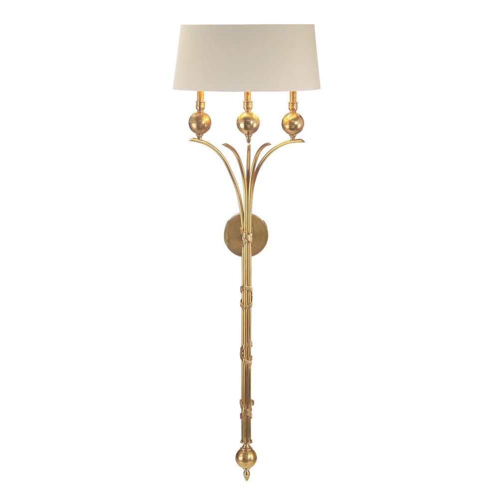 Wall Lighting Romina Three-Light Wall Sconce - Brass