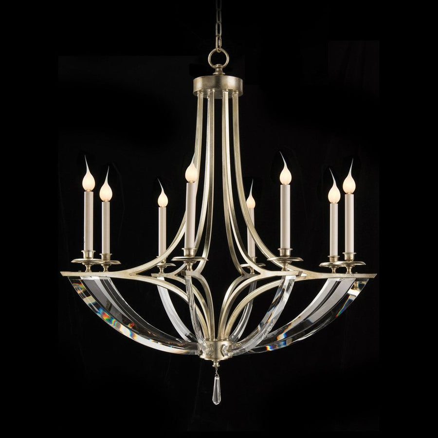 Chandeliers Bent-Crystal Eight-Light Chandelier - Gold