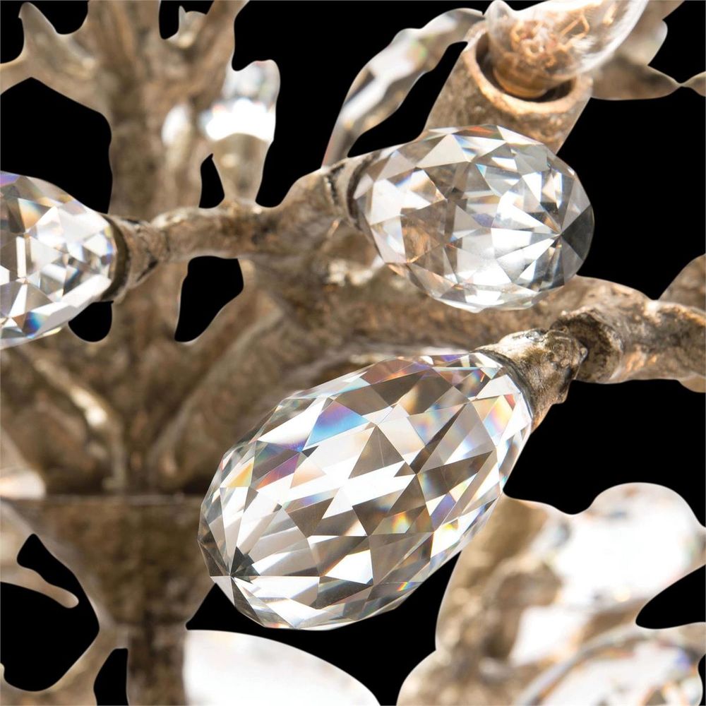 Budding Crystal Ten-Light Chandelier - Silver