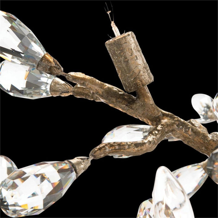 Budding Crystal Ten-Light Chandelier - Silver