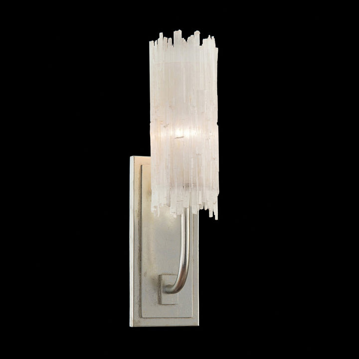 Sierra Selenite Single-Light Wall Sconce - White - Iron