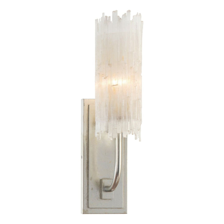 Sierra Selenite Single-Light Wall Sconce - White - Iron