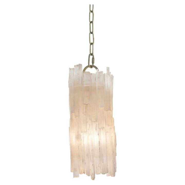 Pendants Natural Selenite Pendant - Silver