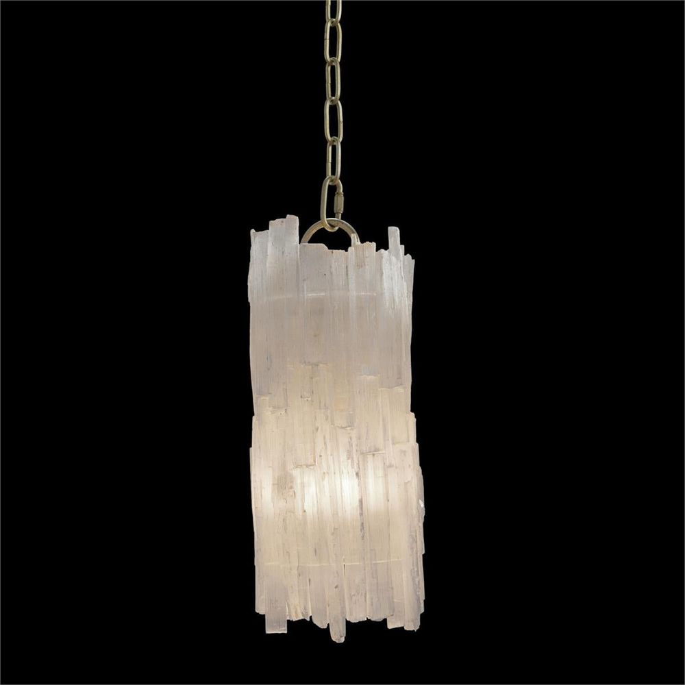 Pendants Organic Selenite Pendant - Silver