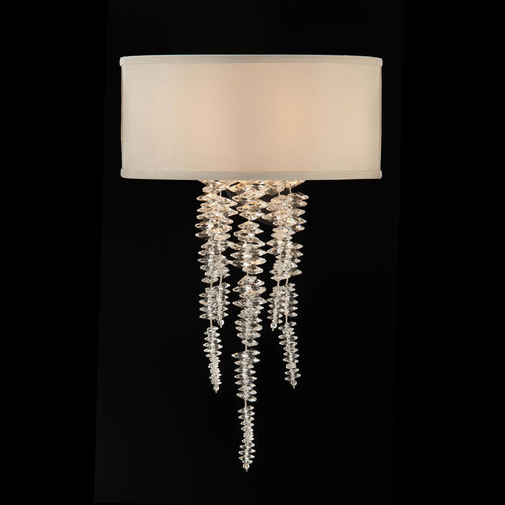 Lira Crystal Waterfall One-Light Sconce - Clear - Iron