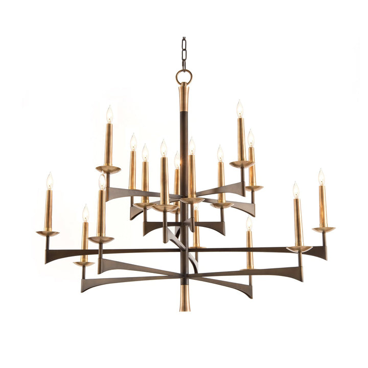 Astoria Sixteen-Light Chandelier - Black - Brass