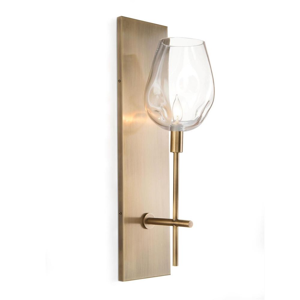 Wall Lighting Glass Globe One-Light Wall Sconce - Clear
