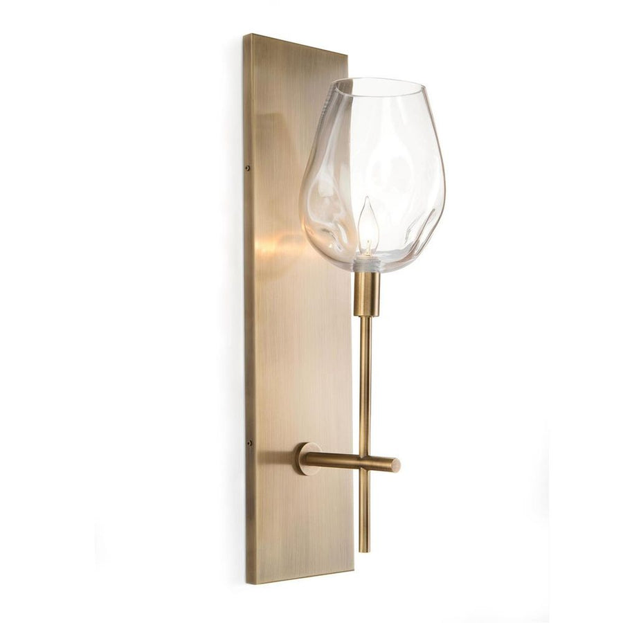 Wall Lighting Glass Globe One-Light Wall Sconce - Clear