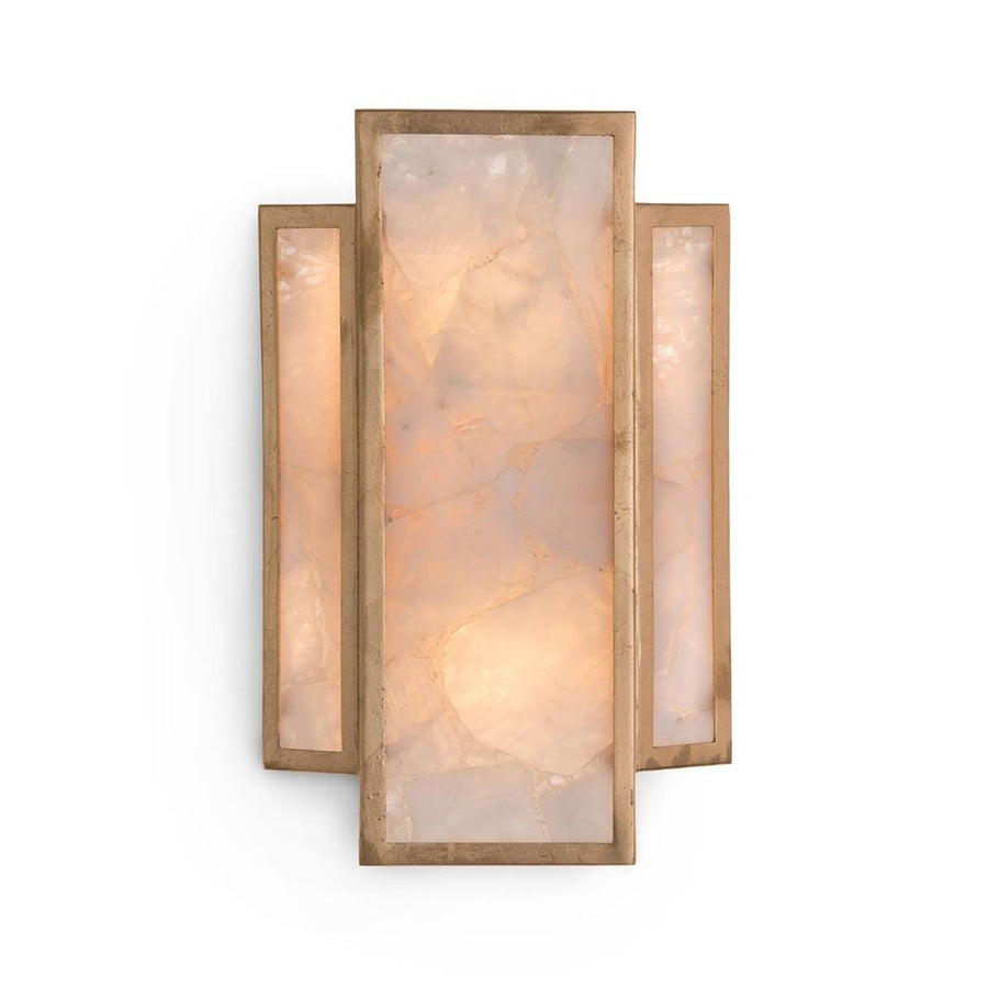 Wall Lighting Calcite Panel Two-Light Wall Sconce