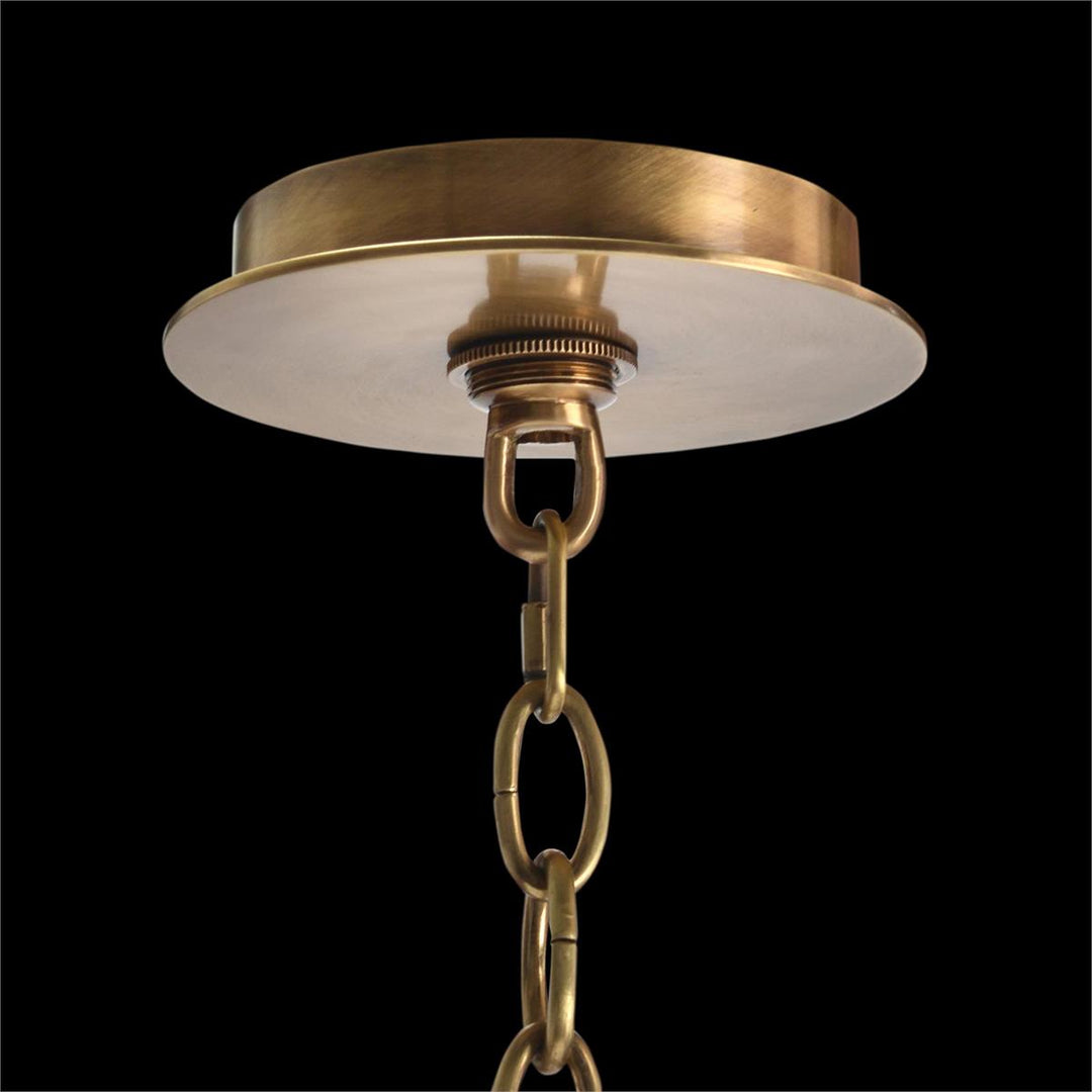 Orion And Brass Ten-Light Chandelier - Clear