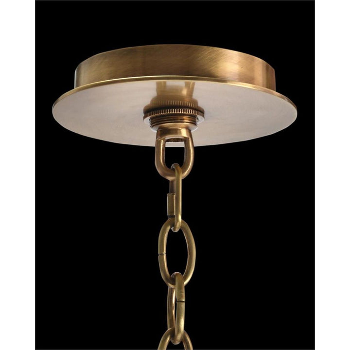 Chandeliers Acrylic And Brass Six-Light Chandelier - Clear
