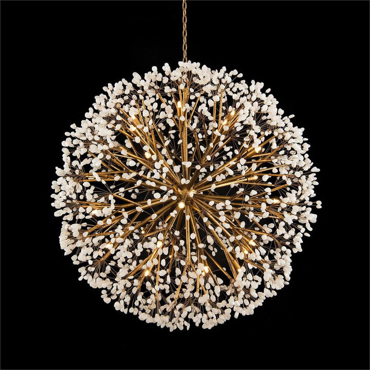 Chandeliers Orion Thirty-Light Stone/ Quartz Chandelier - Gold - Iron