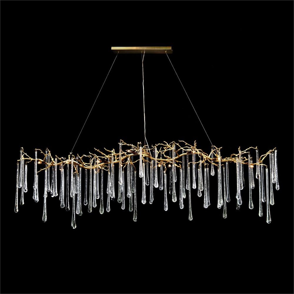Chandeliers Lavina Teardrop Fourteen-Light Horizontal Chandelier - Clear