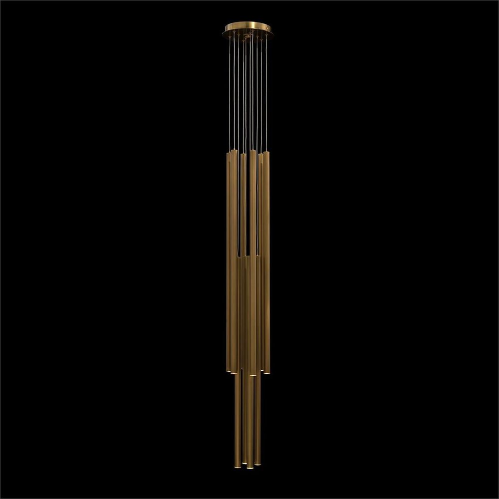 Chandeliers Hans Eleven-Droplight Brass Chandelier