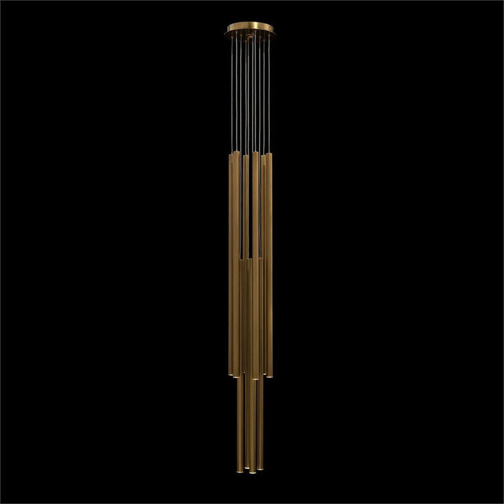 Chandeliers Hans Eleven-Droplight Brass Chandelier