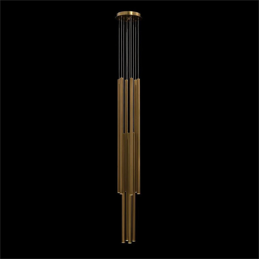Chandeliers Hans Eleven-Droplight Brass Chandelier