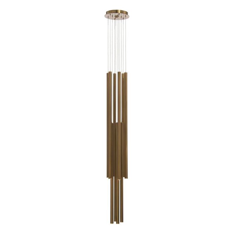 Chandeliers Hans Eleven-Droplight Brass Chandelier